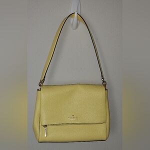 Kate Spade Leila Medium Flap Shoulder Bag Yellow Crossbody. New Without Tag.